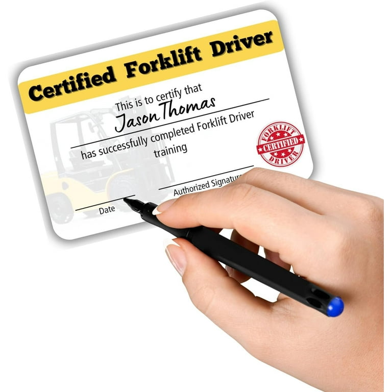 Certified Authorized Forklift Operator Card 5 pk 3.5x2.25 Plastic Wallet Training Certificate Fill In Name Completion Aerial Lift OSHA Checklist Qualified - Walmart.com certified-authorized-forklift-operator-card-5-pk-3-5x2-25-plastic-wallet-training-certificate-fill-in-name-completion-aerial-lift-osha-checklist-qualified-walmart-com