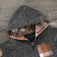 thumbnail image 6 of SYNPOS 3M-3T Baby Boys Clothes Infant Baby Long Sleeve Plaid Pocket Hoodie Tops + Pants Outfit Set 2Pcs, 6 of 10