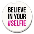 thumbnail image 1 of Absorbent Stoneware Car Coaster, Believe In Your Selfie, Set of 2, 1 of 2