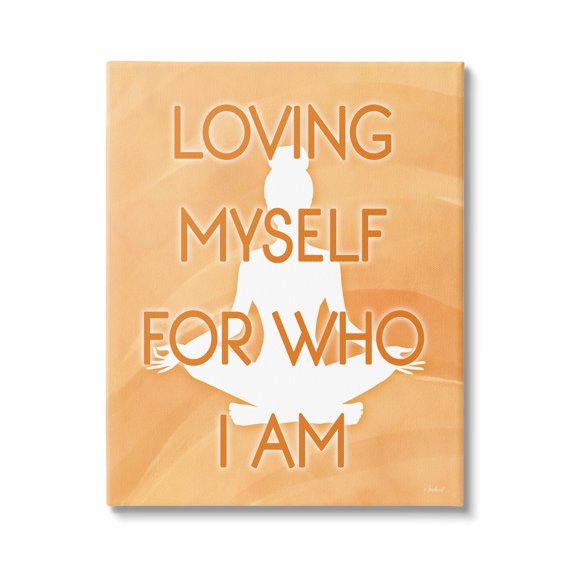 Stupell Industries Loving Who I am Human Pose Meditation,30 x 40, Design by Martina Pavlova