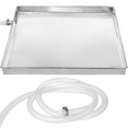thumbnail image 2 of Drip Pan With Drain Hose Ac Unit Drip Tray For Outdoor Installation Silver 40.00X40.00X3.00CM Leak Proof 1 Set, 2 of 5