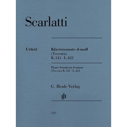 G. Henle Verlag Piano Sonata in D Minor (Toccata) K. 141, L. 422 Henle Music Softcover by Scarlatti Edited by Johnsson