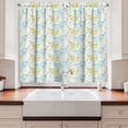 thumbnail image 2 of Ambesonne Retro Kitchen Curtains, Line Art Inspiration Abstract, 55"x39", Pale Blue Pale Green, 2 of 3