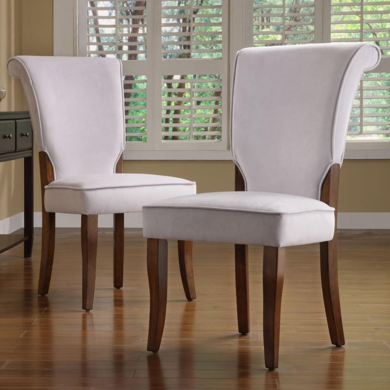 Weston Home Alamosa Velvet Parson Chairs - Set of 2