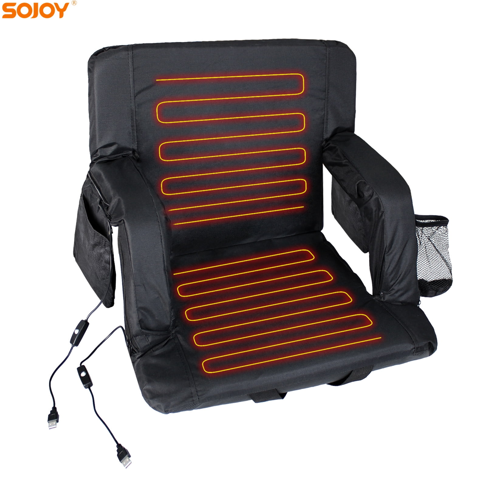 Sojoy Double Heated Stadium Seats for Bleacher with Back Support, 21