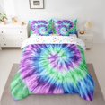 thumbnail image 2 of Homewish Watercolor Tie Dye 7-Piece Twin Bedding Sets,Modern Asethetic Artistic Bedding Comforter Set,Green Purple Blue Sheet Sets For Men Women,Breathable Home Decor Reversible, 2 of 8