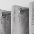 thumbnail image 2 of Exclusive Home Augustus Metallic Light Filtering Grommet Top Curtain Panel Pair, 54"x96", Off-White, 2 of 6