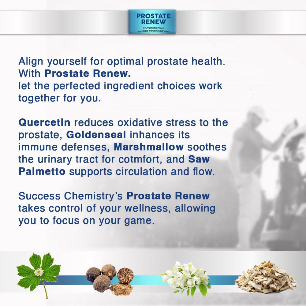 Success Chemistry Prostate Renew with Saw Palmetto Extract - General Health & Wellness Support for Men - 60 Count