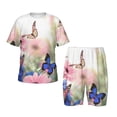 thumbnail image 1 of Balery Butterfly And Flowers Conjunto de Pijama Infantil de Manga Corta con Estampado – Ropa de Dormir de Algodón Suave-Medium, 1 of 6