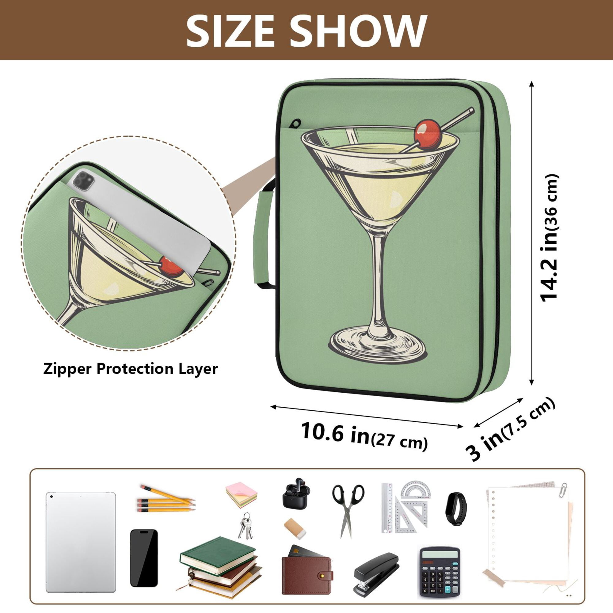 FORMRS Accordion File Folder A4 Size 7-Pocket Expanding Document Organizer Bag with 3 Ring Binder, Lemon Juice