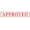 Red, variant on Printtoo Approved Self Inking Rubber Stamp Pre-Inked Office Stamp- Home Office Business Stationery, Black- 42 x 9 mm