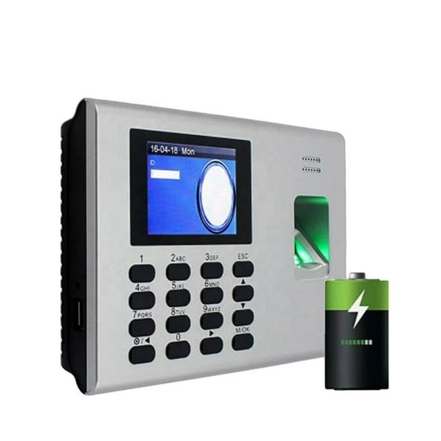 Built In Battery Time Attendance Terminal Machine Simple Acccess Control Multi Languages Biometric Fingerprint ,Accurate Calculations