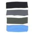 thumbnail image 1 of Miangastore Bandeau Absorbant la Sueur Fibre de Polyester Noir 4 Pcs 8.7X5.1In, 1 of 8