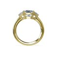 thumbnail image 2 of 1.20 T.C.W Princess Shape Natural Diamond Latest Design Three Stone Wedding Ring for Ladies Solid 14K Yellow Gold Size 8, 2 of 8