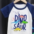 thumbnail image 4 of KPOPLK Toddler Boys Clothes Kids Cotton Clothing Fun Cool Summer Short Sleeve Tee Top Outfit Wear in Night 2 Piece Set Size 18-24 Months,Dark Blue, 4 of 5