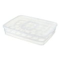 thumbnail image 1 of Contenedor de almacenamiento de huevos portátil de 1 pieza, caja de almacenamiento de soporte de huevo para refrigerador (blanco), 1 of 5