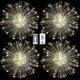 thumbnail image 1 of Luces de fuegos artificiales, paquete de 2 luces LED de alambre de cobre, luces de fuegos artificiales, luces de hadas, fuegos artificiales de Navidad, cadena regulable, 8 modos, 1 of 5