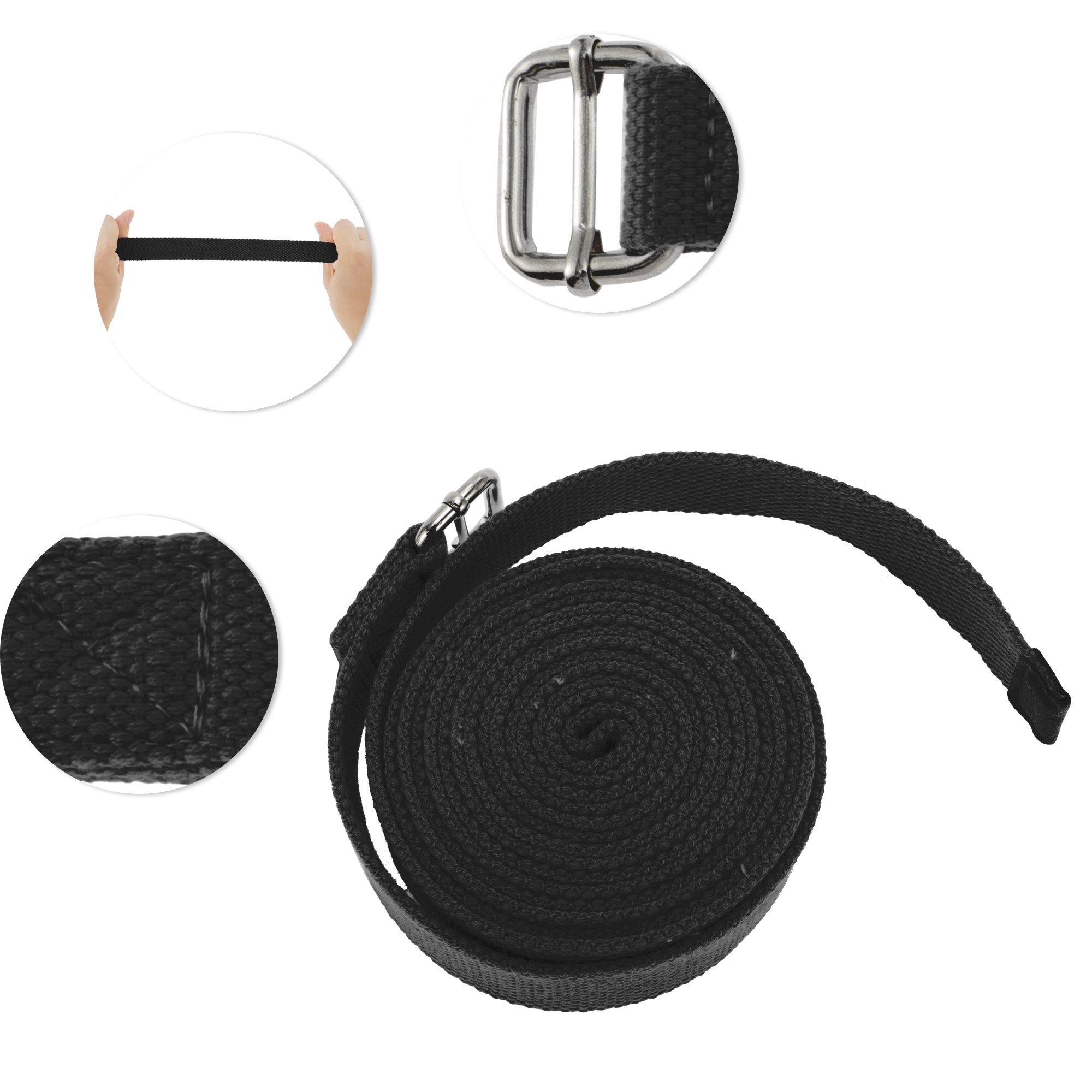 Unique Bargains 1Pc Women Yoga Stretch Band 125.98 Inches Length Black