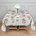 thumbnail image 3 of Pioneer Flower Floral Print Pattern Square Tablecloth, Waterproof Wipeable Spillproof Washable Table Cover for Home Kitchen Party Decor, 52"x52", 3 of 6