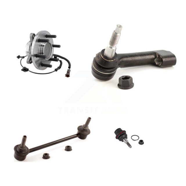 Transit Auto Front Left (Driver Side) Bearing Lower Ball Joint Outer Tie Rod Link Kit for Car Ford F-150 Limited Platinum SSV XL XLT King Ranch Lariat with RWD Studs Face The Same Direction K7T-104061
