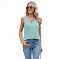 thumbnail image 4 of Chaleco Holgado de Corta con Cuello Redondo y Color Liso para Mujer, y Verano, Verde, Talla XL, 4 of 10