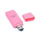 thumbnail image 1 of 2 en 1 USB 2,0 OTG de Tarjetas HC TF Tarjeta Alta Rosado Soledad Lector de tarjetas, 1 of 6