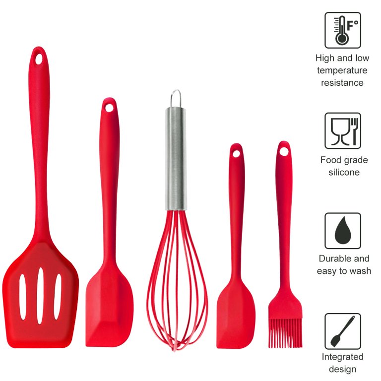 5Pcs/set Silicone Kitchenware Baking Whisk Oil Brush Fried Steak