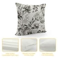 Nawypu Beige and Black Floral Pillow Covers Vintage Brown Throw Pillow