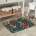 thumbnail image 7 of Rateoe Berries and Flowers Pattern Flannel Door Mat Indoor Outdoor Entrance, Waterproof All-Weather Doormat,Fade Resistant, Low Profile Entryway Mat 16x24in, 7 of 7