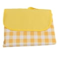 thumbnail image 3 of YAHHU Outdoor Picnic Mat – 150x200 cm Waterproof, Foldable, Thick Oxford Cloth, Yellow‑White Checkered Pattern, Ideal for Camping & Concerts, 3 of 15