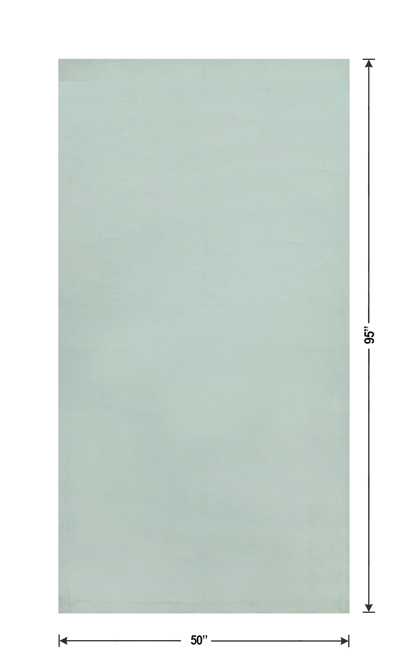 Better Homes & Gardens Textured Solid Chenille Light Filtering Single Curtain Panel, Green River, 50"W x 95"L