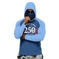 thumbnail image 2 of Men's US 250th Anniversary Hoodie with Built-in Face Mask and Raglan Sleeves Featuring Patriotic Graphic for Independence Day Celebration Fishing Hiking or Outdoor Work Blue L, 2 of 6