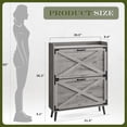 thumbnail image 2 of Fitfort Shoe Cabinet with 2 Flip Drawers,Farmhouse Shoe Storage Cabinet Organizer for Entryway,for Entrance, Hallway, Living Room,Classic Grey, 2 of 7