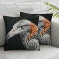 thumbnail image 3 of Orinice Bird with Long Beak Graphic Decorative Cushion Throw Pillow Cover for Home, Couch, Living Room, Sofa, Car, Bedroom - Durable Material - 1PC 12x12in, 3 of 5