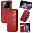 thumbnail image 1 of For Xiaomi Redmi Note 14 Pro 4G Case Rhombus Imprint PU Leather Wallet Phone Cover - Green, 1 of 5
