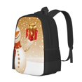 thumbnail image 1 of Disketp Christmas Snowman Gift Mochila Minimalista de Gran Capacidad, Mochila de Viaje para Escuela, Trabajo o Uso Diario, 1 of 6