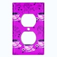 thumbnail image 2 of Metal Light Switch Plate Outlet Cover (Pink Floral Coffee Cup COF003), 2 of 13