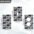 thumbnail image 7 of Yayeee Toggle Light Switch Wall Plate 1-Gang 4.5"x2.7" Home Decorative Outlet Cover, Gray Bear Paws Pattern, 7 of 7
