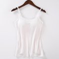 thumbnail image 2 of Womens Camisole Tops With Built In Bra V Neck Vest Padded Slim Tank Tops Soft, 2 of 5