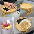 thumbnail image 2 of Set of 2 Tray Folding Table Arm Rest for Sofa Foldable Chairs Cup Holder Tables, 2 of 8