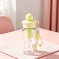 thumbnail image 6 of Cute Kawaii Water Bottle with Strap & Filter, Leakproof Portable Reusable Plastic Water Bottle for Women, Cartoon Animal Design Clear Drink Cup for Office, Travel, Outdoor Sports, 6 of 7
