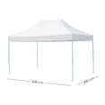 thumbnail image 2 of Ilios Innova | Toldo Plegable Blanco 3x4.5 Carpa para Exteriores Resistente al Clima, Impermeable, Estructura de Hierro y Tela Oxford 600D., 2 of 9