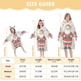 thumbnail image 4 of FORMRS Wearable Blanket Hoodie with Sleeves for Kids Cozy Flannel Sweatshirt, Beige Christmas Santa, 4 of 7