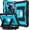 Black+Blue, variant on REQO Shockproof Hard Duty Case Compatible with iPad A19 12th/A16 11th (2026/2025) with Pencil Holder Protective Case Rugged Stand/Shoulder Strap,Kids Tablet Cover