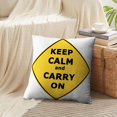 thumbnail image 4 of LALILO Throw Pillow Covers Keep Calm And Sign White Calm Keep Sign Cushion Cover 18" x 18", 2 Pack, 4 of 6