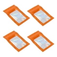 thumbnail image 4 of 100 bolsas Ziplock autosellantes holográficas reutilizables para almacenamiento de alimentos con agujero para colgar, color naranja, 4 of 12