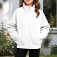 thumbnail image 2 of StSilkitty Zip up Jacket for Boys Girls Long Sleeve Stand Collar Sweatshirts with Pockets Fall Winter Casual Fashion Outerwear, 2 of 7