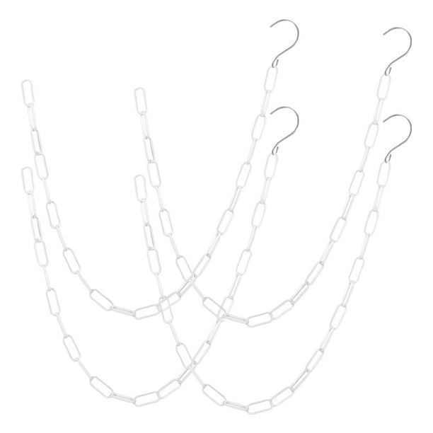 4 cadenas de plástico para perchas de ropa, con ganchos, para tendederos.
