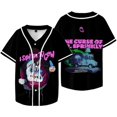 thumbnail image 2 of I Saw The TV Glow Merch Baseball Jersey Shirt V-Neck Women Men Short Sleeve Streetwear Fashion Clothes, 2 of 7
