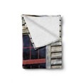 thumbnail image 2 of Country Soft Flannel Fleece Throw Blanket, Original Wooden Window Shutters in Historical Village Image Cottage Theme Print, Cozy Plush for Indoor and Outdoor Use, 50" x 60", Red Brown, by Ambesonne, 2 of 6